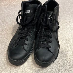 Black and white high top Nike men’s shoes